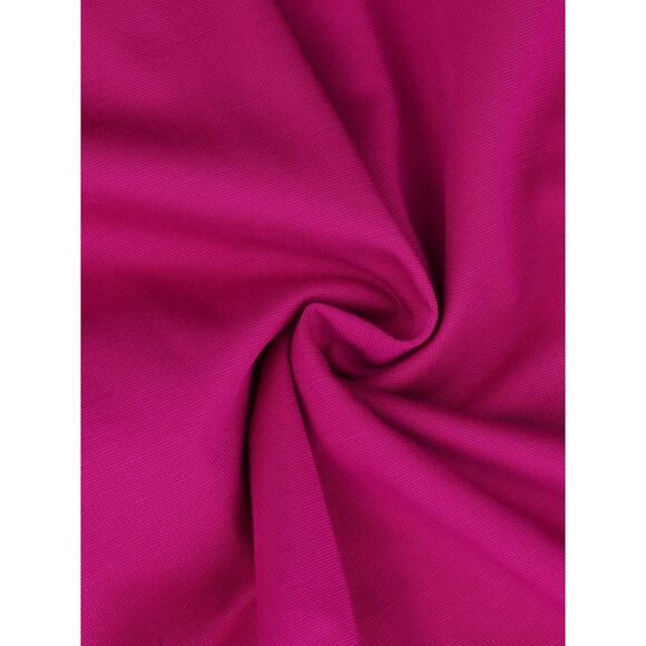 Elegant V Neck Mesh Long Sleeve Loose Wide Leg Romper Party Jumpsuits Hot Pink - Picture 5 of 6